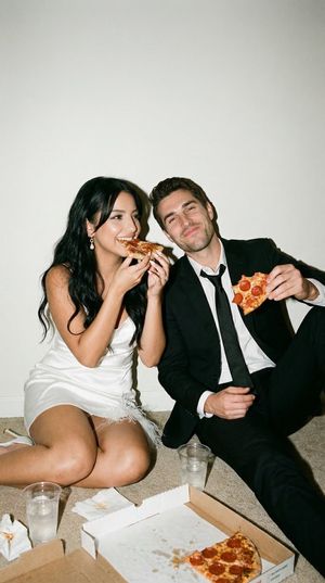Wedding Afterparty Pizza Flash Editorial